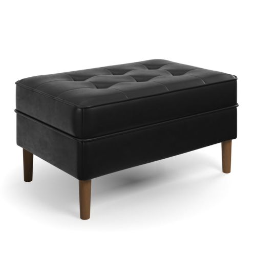 Zander Leather Ottoman