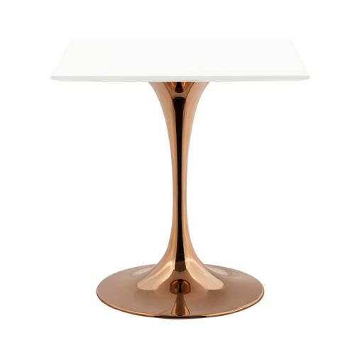 Sandlake | Saarinen 28" Square Tulip Dining Table-Rose Base