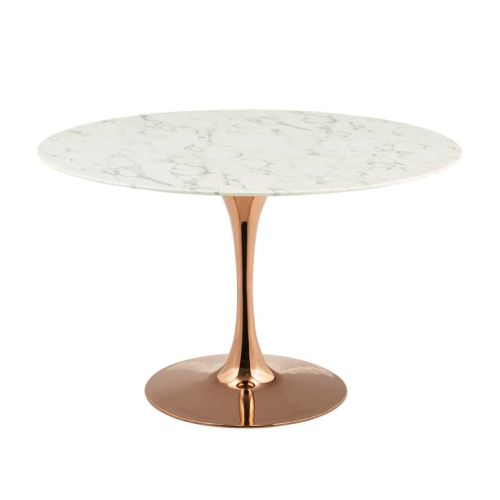 Sandlake | Saarinen 47" Round Tulip Dining Table - Rose Base