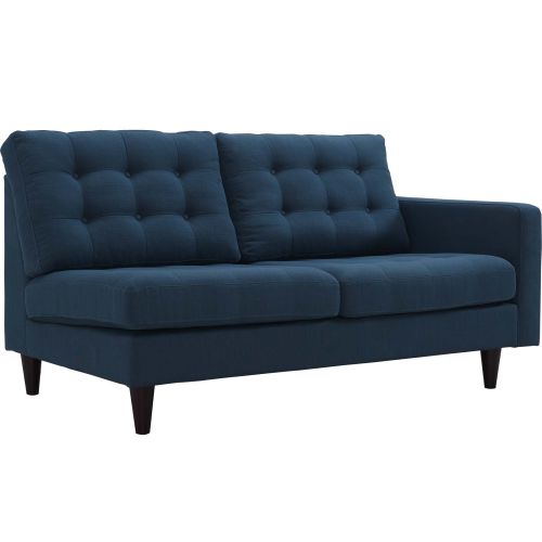 Empress Right-Facing Upholstered Fabric Loveseat