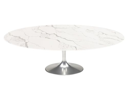 Sandlake | Saarinen 72" Oval Quartz Tulip Dining Table